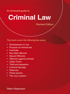 cover image of An Emerald Guide to Criminal Law